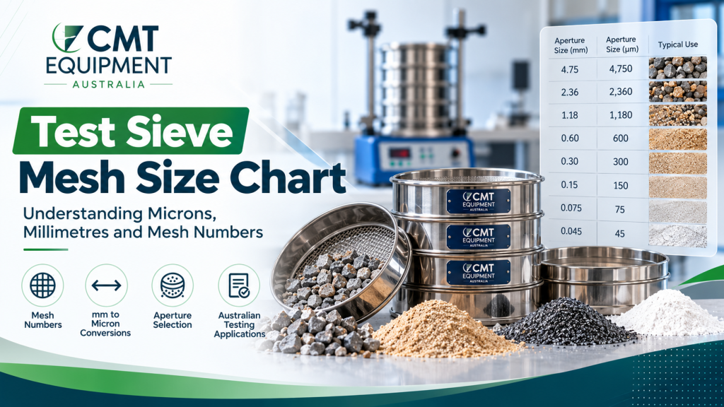 Test Sieve Mesh Size Chart: mm to Microns |CMT Equipment AU